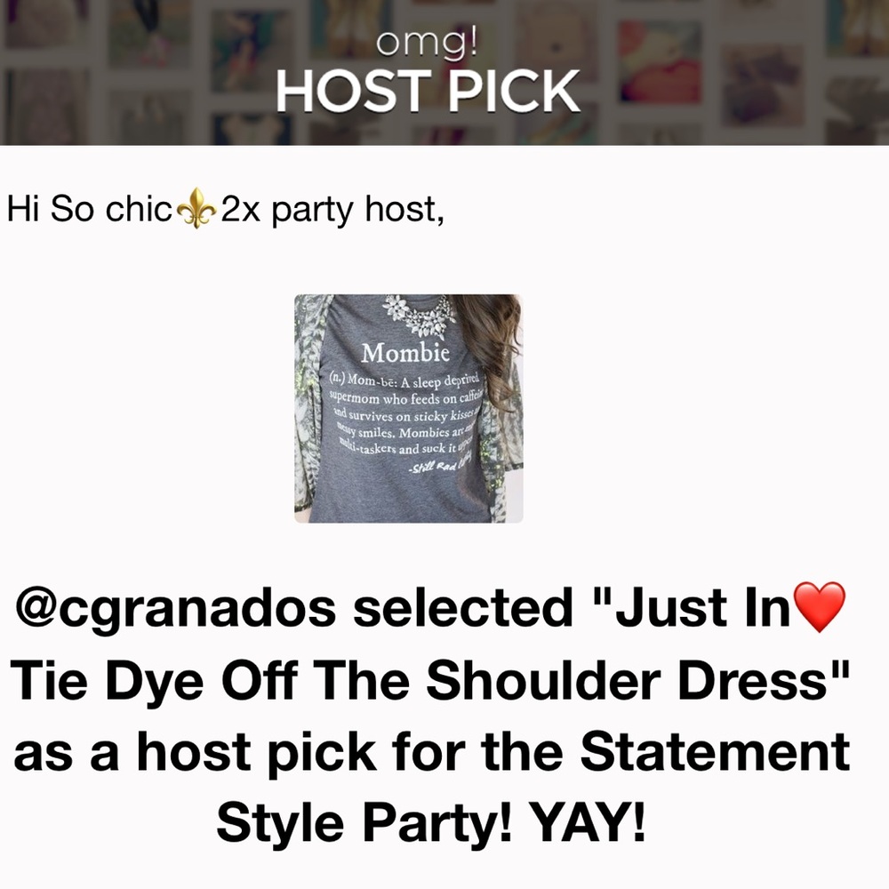 HOST PICKโค Off The Shoulder Pink Tie-Dye Dress - Picture 3 of 4