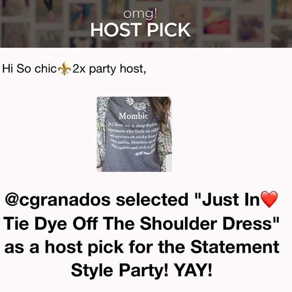 HOST PICK❤ Off The Shoulder Pink Tie-Dye Dress - Picture 3 of 4