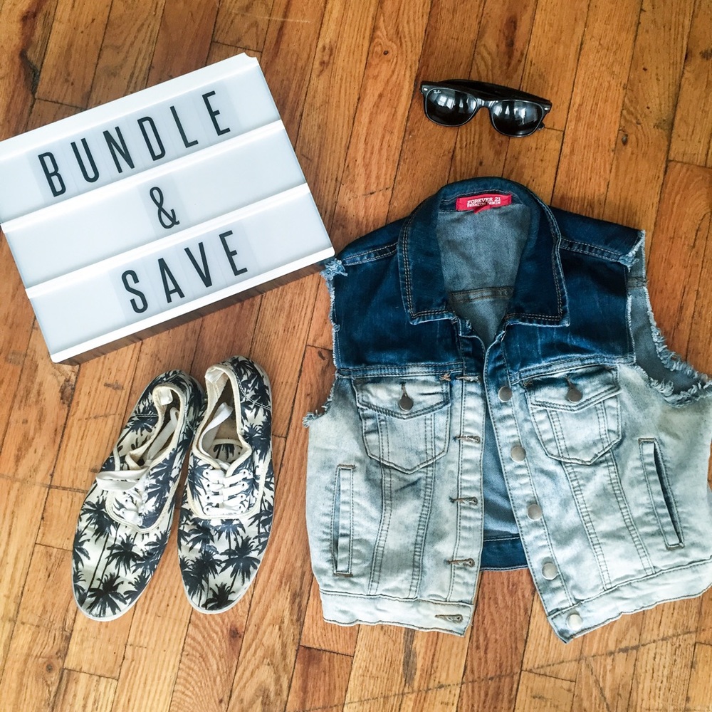 F21 Ombré Denim Vest