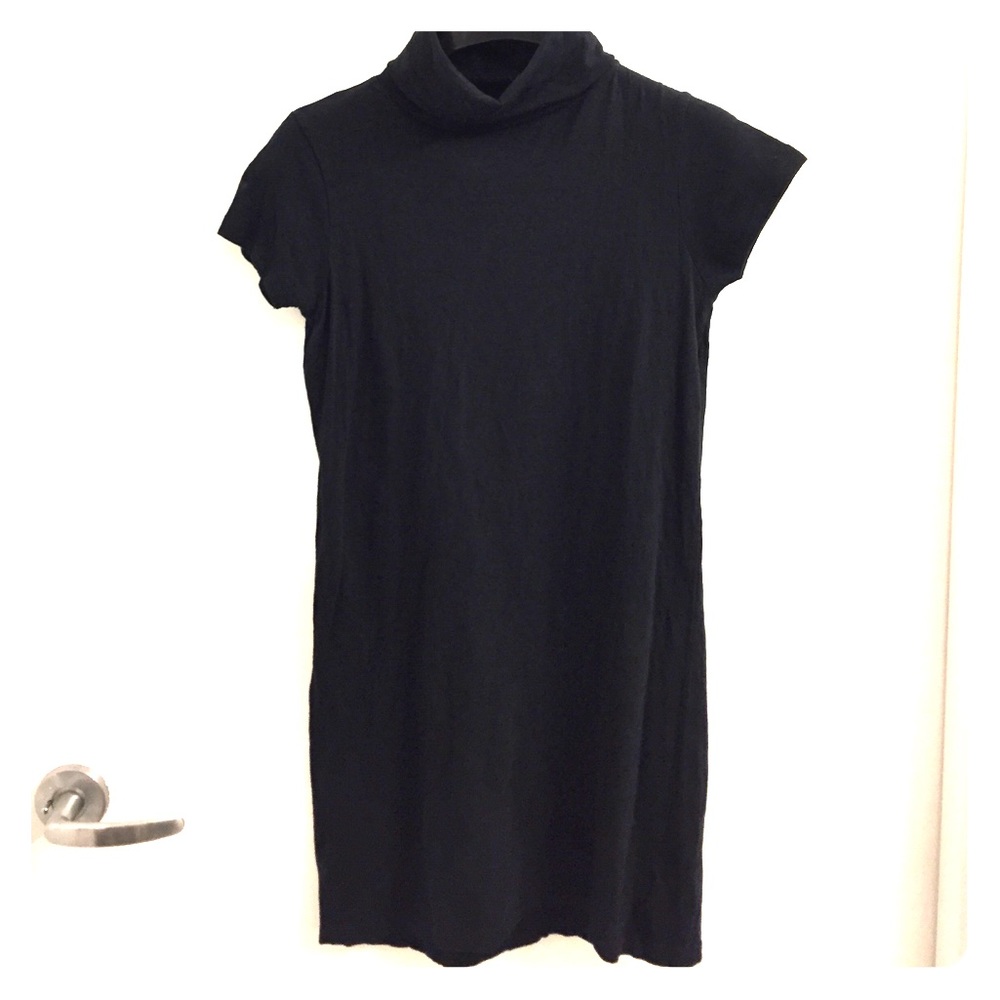 Four season LBD with fold over turtleneck