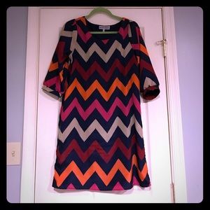 Chevron Print Shift Dress.