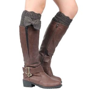 Grey boot socks leg warmers