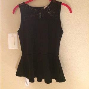 Peplum lace dress top