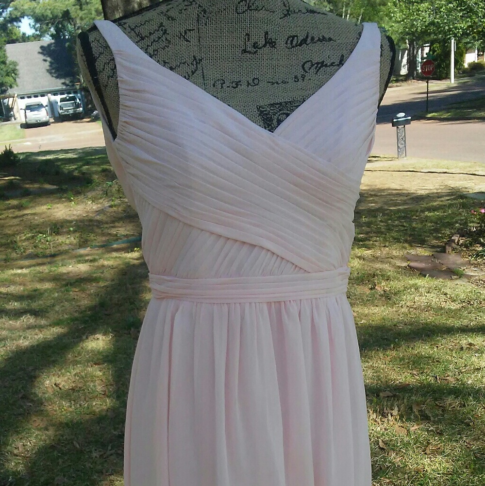 Davids Bridal Dress Pink Bridesmaid Formal - Picture 1 of 5