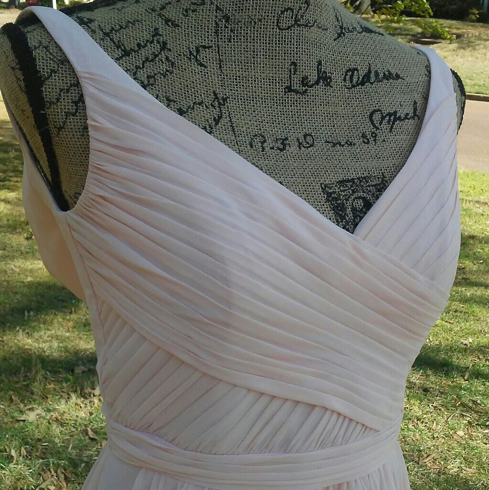 Davids Bridal Dress Pink Bridesmaid Formal - Picture 2 of 5