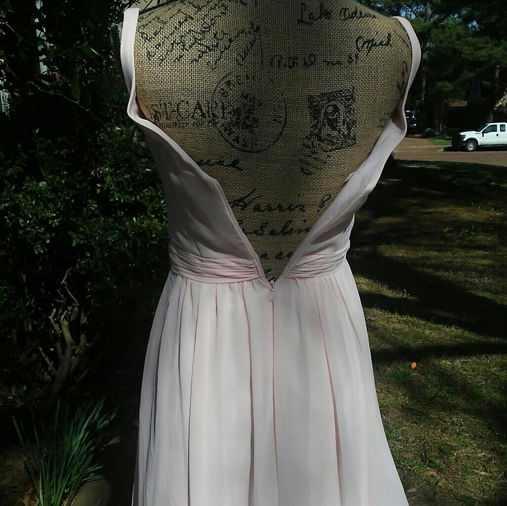 Davids Bridal Dress Pink Bridesmaid Formal - Picture 4 of 5