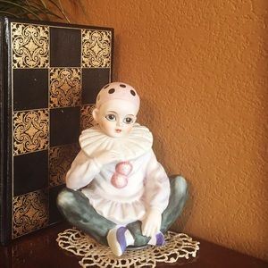 Vintage Musical Clown Figurine,Home Decor Figurine