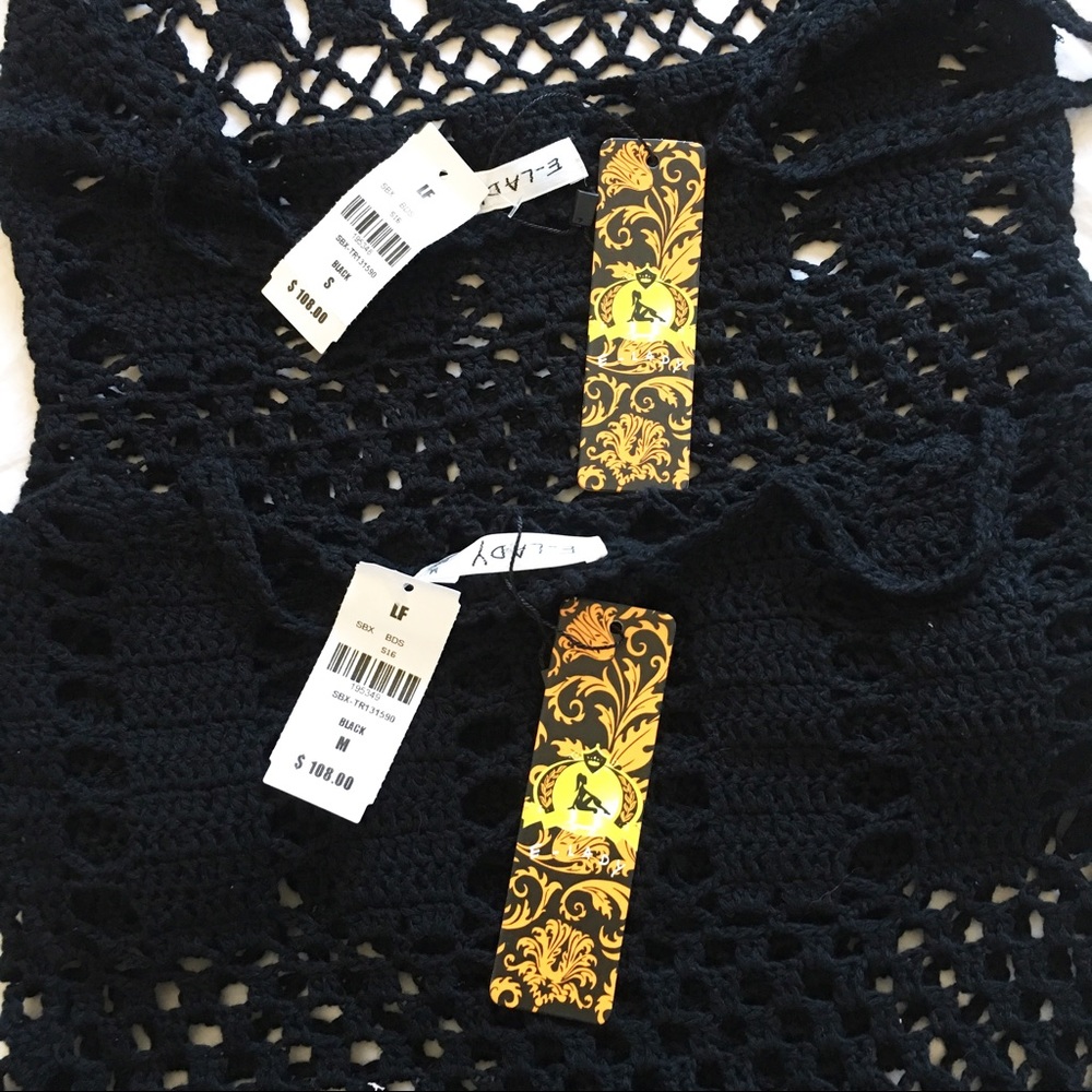 Medium! BNWT black crochet bodysuit - Picture 5 of 5