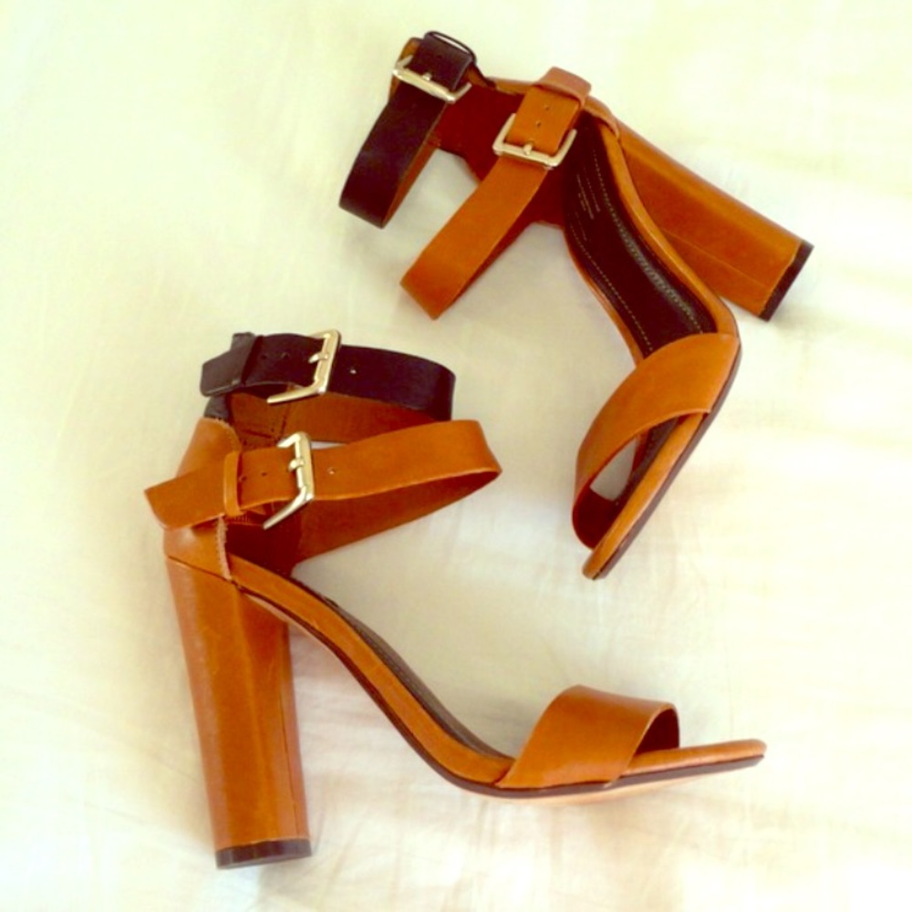 Zara Colorblock Buckle Sandals.
