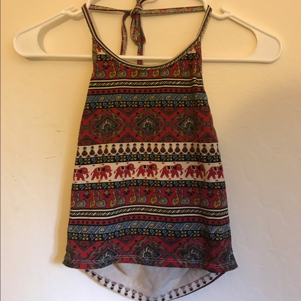 Spaghetti strap halter top