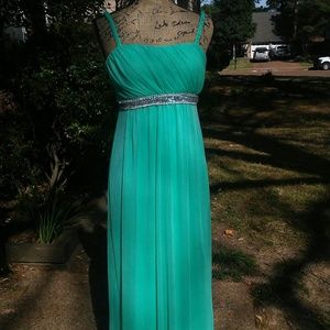 Teal Dress Formal Prom Bridesmaid