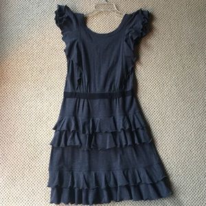 Marc by Marc Jacobs Tiered/Frilly Charcoal Dress
