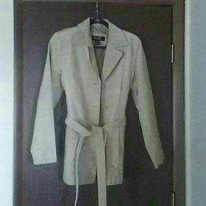 Suede leather blazer style jacket