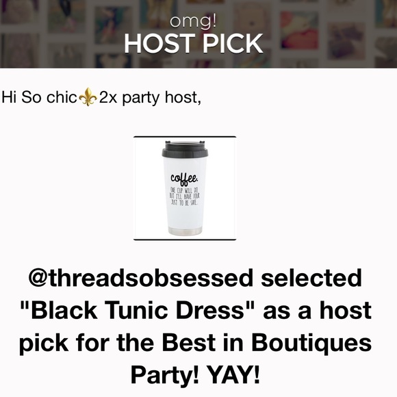 HOST PICK❤Black Tunic Dress - Picture 4 of 4