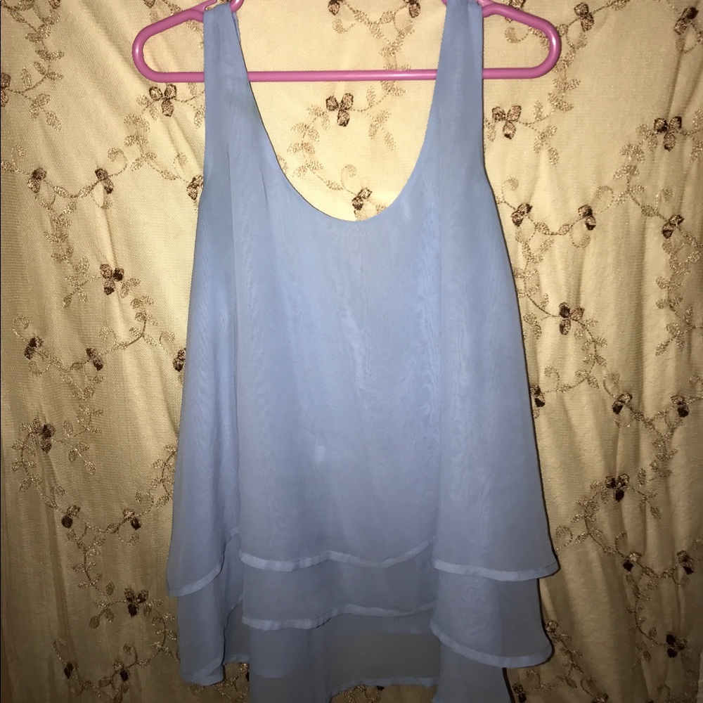 Light blue tank.