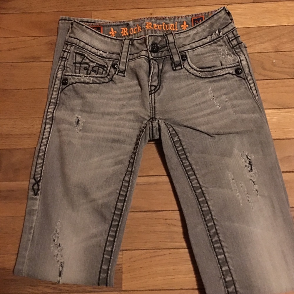 Rock Revival Grey Jeans