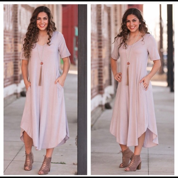 1 LEFT!!BNWTPaleLilac Vintage Wash Dress w/Pockets - Picture 2 of 3