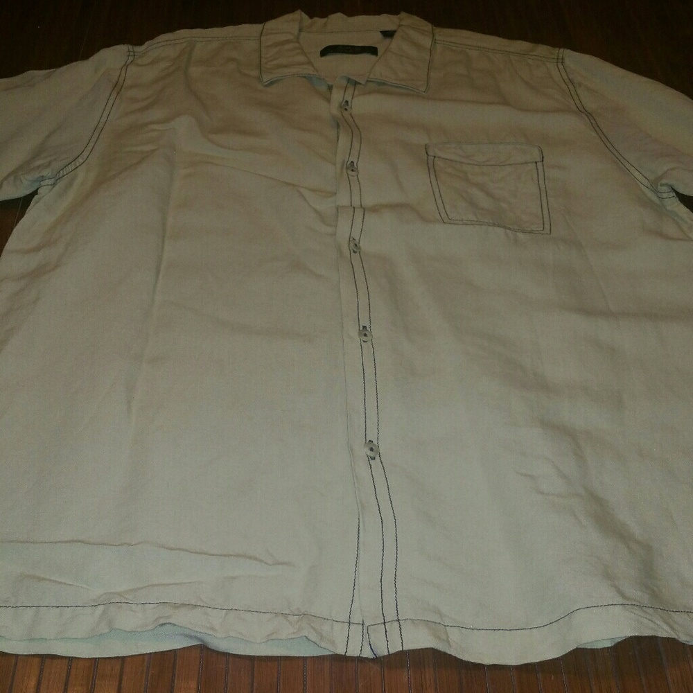 🕶 Axis LA Lime Green Linen Shirt With Pocket