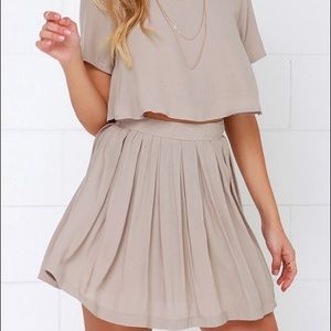 Lulu's Beige Two-Piece Dress