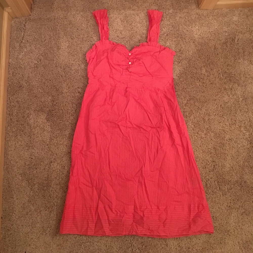 BRAND NEW Maurices coral ruffle trim dress in 1/2