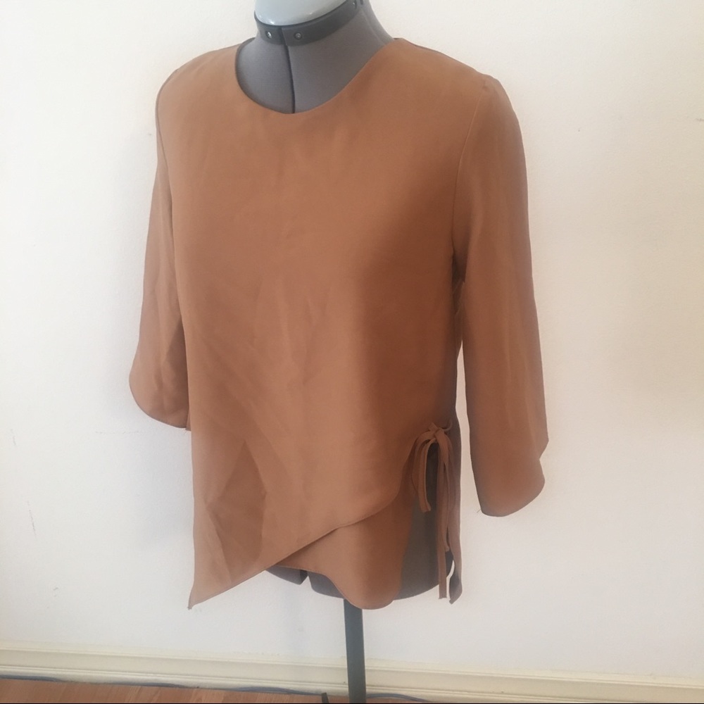 Cute tan colored blouse from korea. NWT