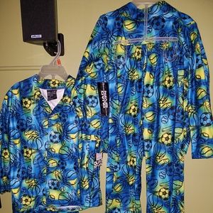 lot of 2 sets, Boys Pajama Set, PJs 5 6