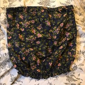Floral print tube top