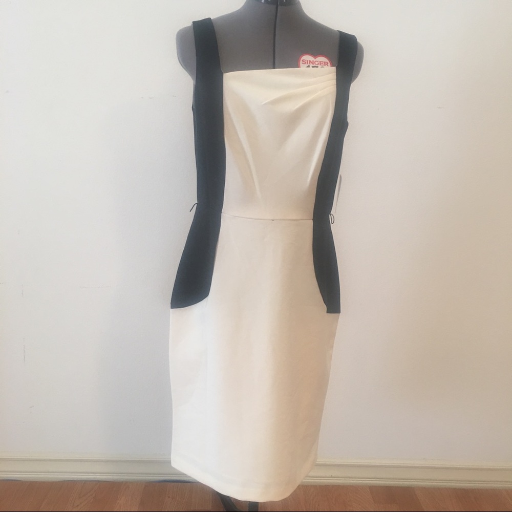 White and black dress