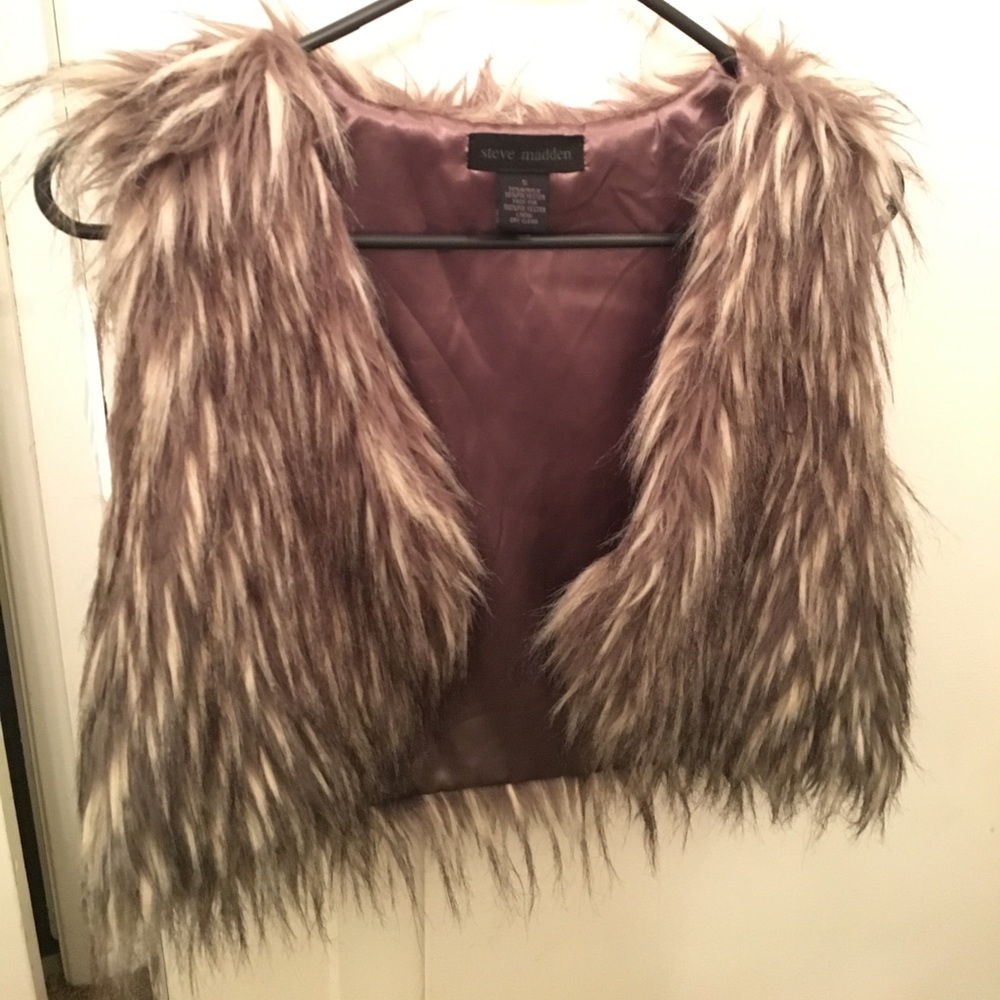 Steve Madden faux fur vest