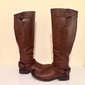 Genuine Leather Steve Madden "Rex" Red Zipper Boot