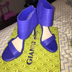 Snake skin Royal Blue Heels