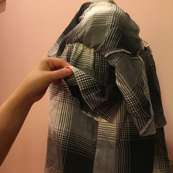 NWOT Topshop monochrome check bsrbot top size 10 - Picture 4 of 8
