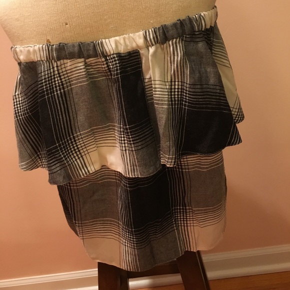 NWOT Topshop monochrome check bsrbot top size 10 - Picture 5 of 8