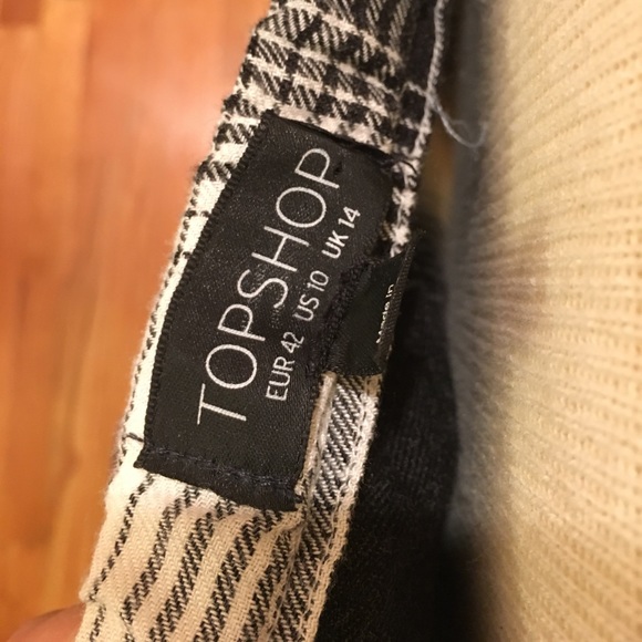 NWOT Topshop monochrome check bsrbot top size 10 - Picture 6 of 8