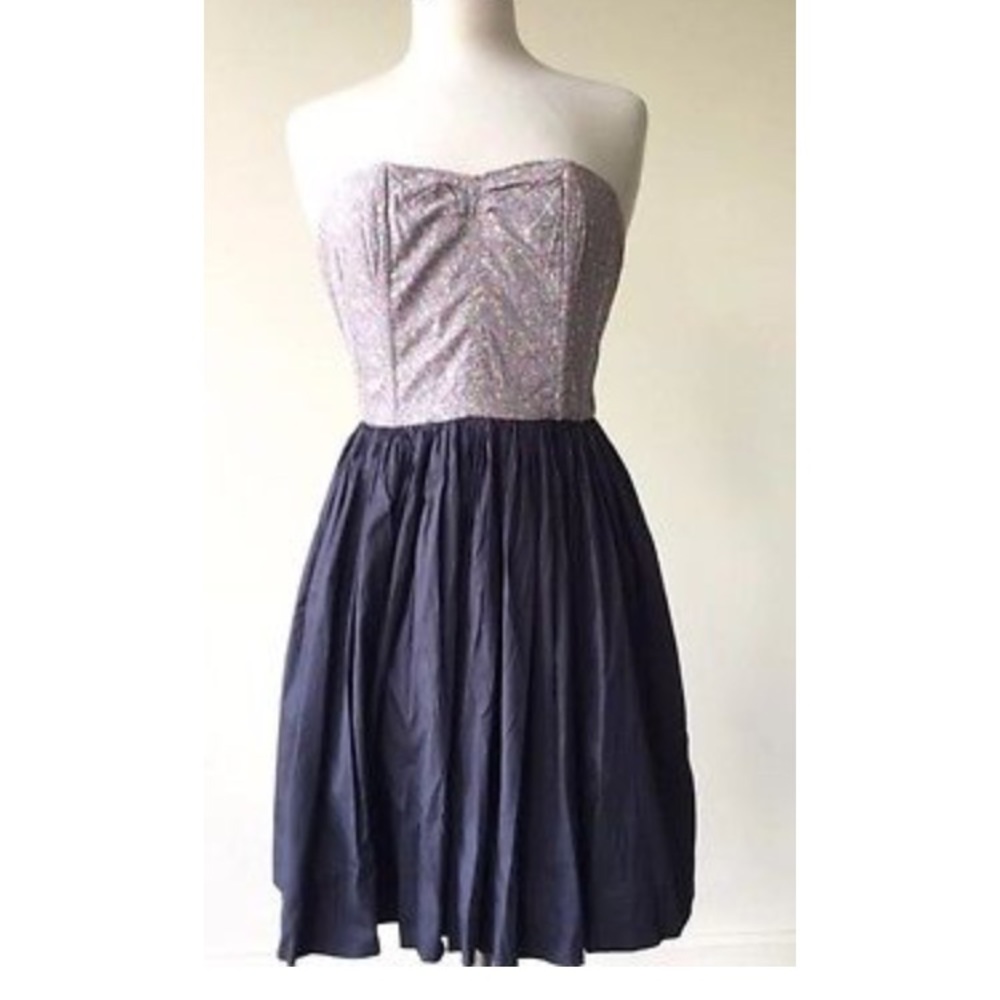 Anthropologie Maeve Floral Strapless ADDY Dress