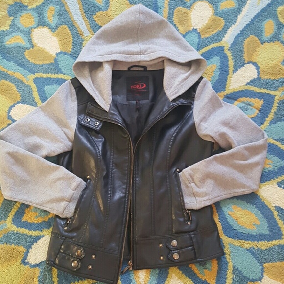 Jackets & Blazers - Leather/ Hoodie jacket