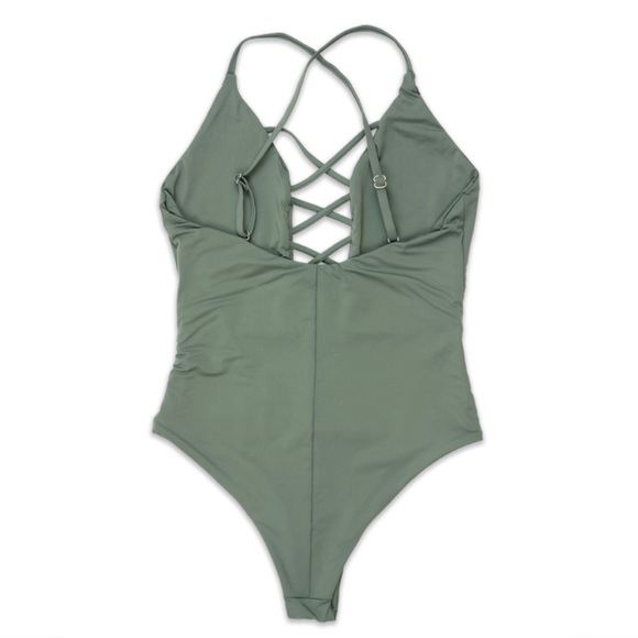 Seamless criss-cross one piece - Picture 2 of 8