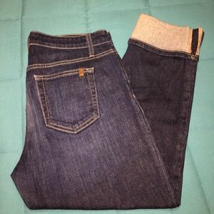 Joe's Jeans Capris with fixed cuff.