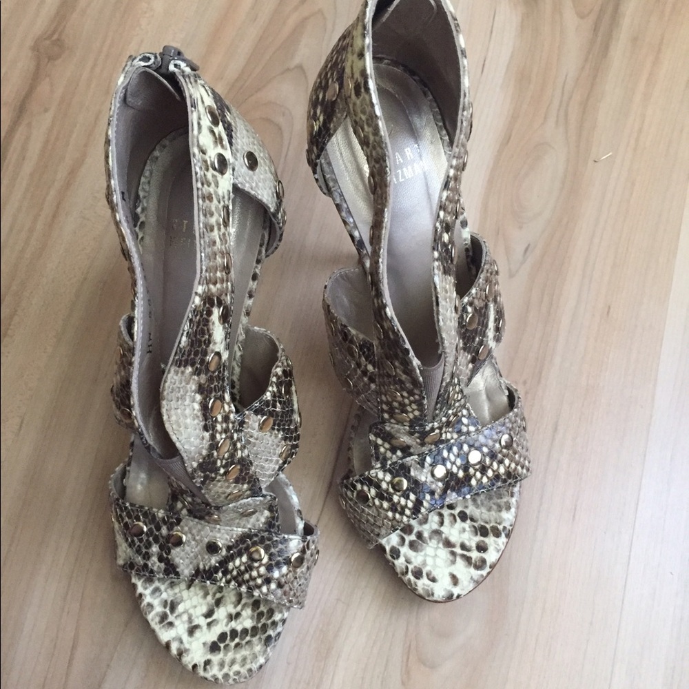 Stuart Weitzman Snake Print Sandals - image 2