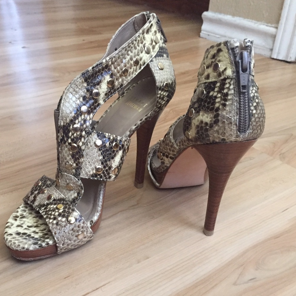Stuart Weitzman Snake Print Sandals - image 3