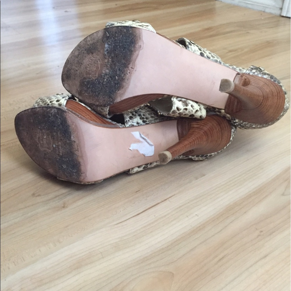 Stuart Weitzman Snake Print Sandals - image 4