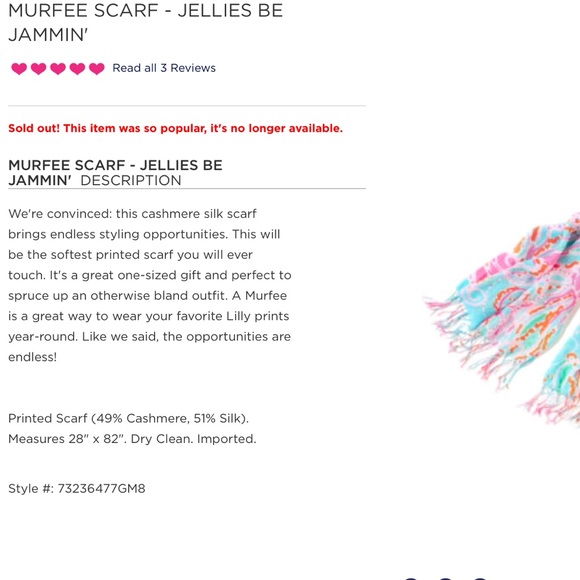 Lilly Pulitzer Jellies be Jammin Mufree Scarf - Picture 2 of 5