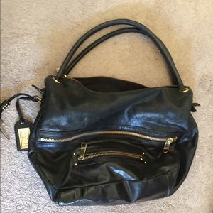 BADGLEY MISCHKA BLACK LEATHER PURSE