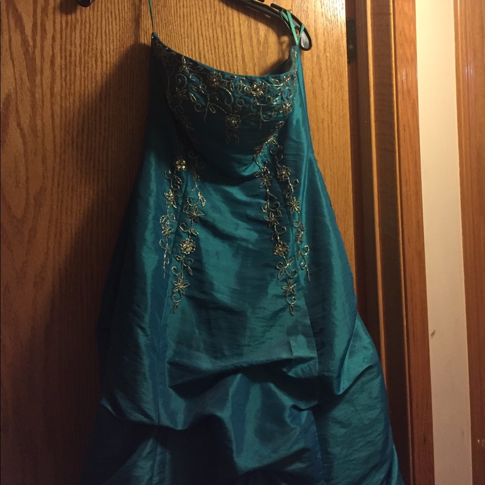 Teal prom dress - Picture 1 of 4