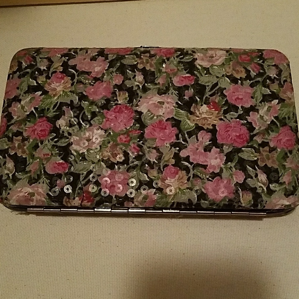 Floral design wallet