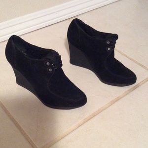 Juicy Couture Black Suede Ankle Boots. Size 7.5.