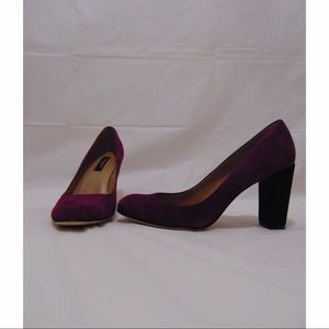 ‼️SALE‼️ Ann Taylor Purple and Black Suede Heels