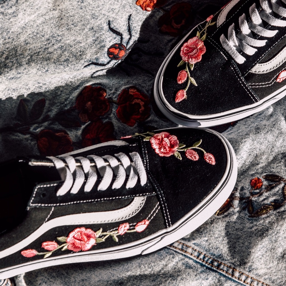 Floral Vans Old Skools