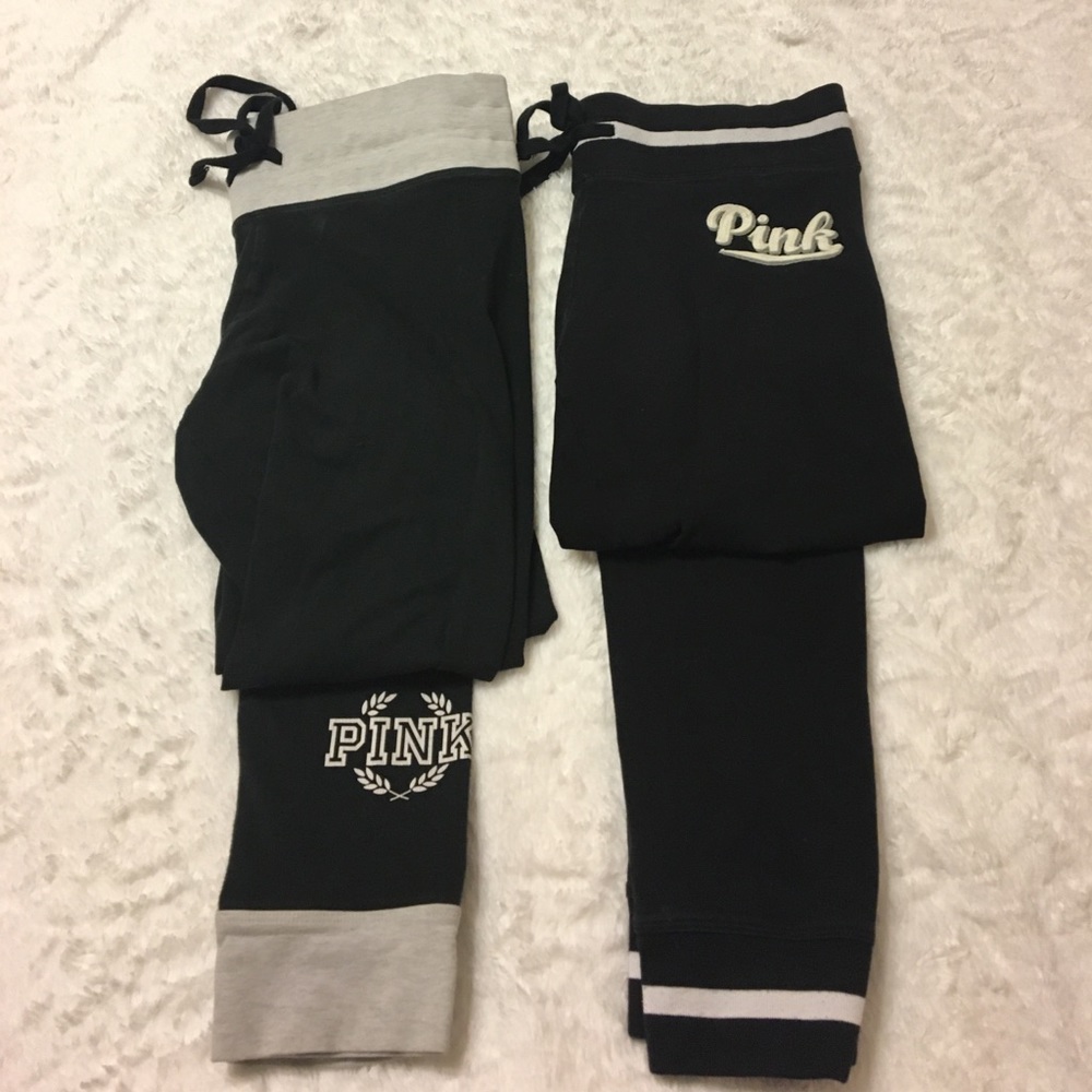 Two used Pink Victoria's Secret yoga pants