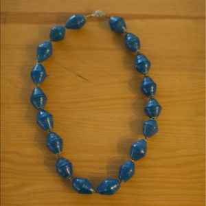 Chunky Blue 31 Bits Necklace